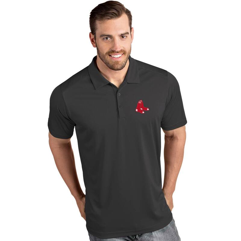 アンティグア メンズ トップス プルオーバー スポーツシャツ Men\u0027s Antigua Boston Red Sox Tribute Polo Rsx Gray 薄墨色