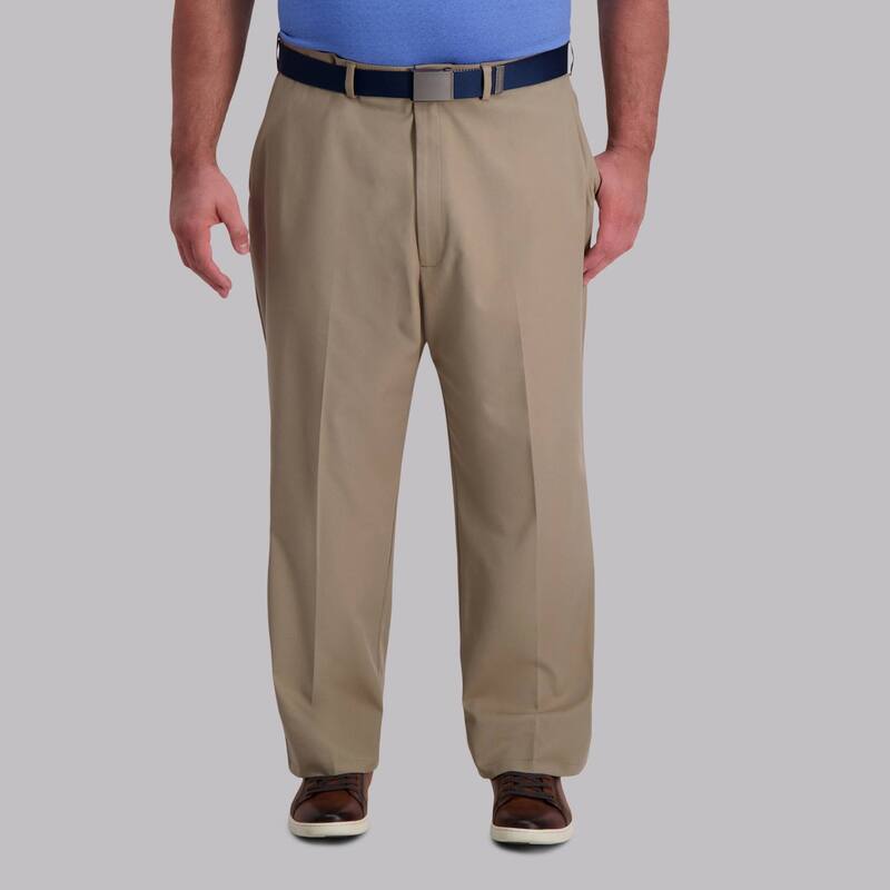 ハガー メンズ ボトムス カジュアルパンツ トール Big & Tall Haggar Cool Right Classic-Fit Flat-Front Performance Flex Pants Beige Khaki カーキ