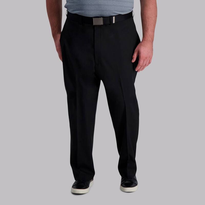 ハガー メンズ ボトムス カジュアルパンツ トール Big & Tall Haggar Cool Right Classic-Fit Flat-Front Performance Flex Pants Black ブラック