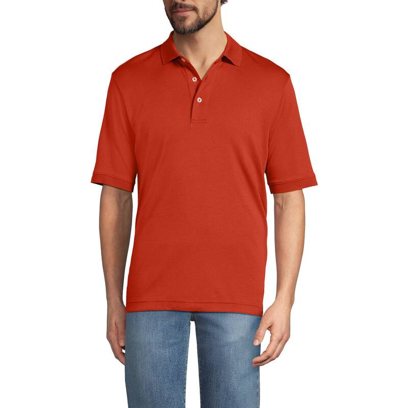 ランズエンド メンズ トップス Tシャツ ポロシャツ Men's Lands' End Super Soft Supima Polo Bourbon