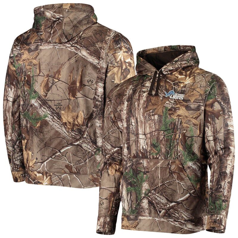 アンブランデッド メンズ トップス Tシャツ フリース パーカー Unbranded Men's Dunbrooke Realtree Camo Detroit Lions Circle Champion Tech Fleece Pullover Hoodie Lns Green グリーン
