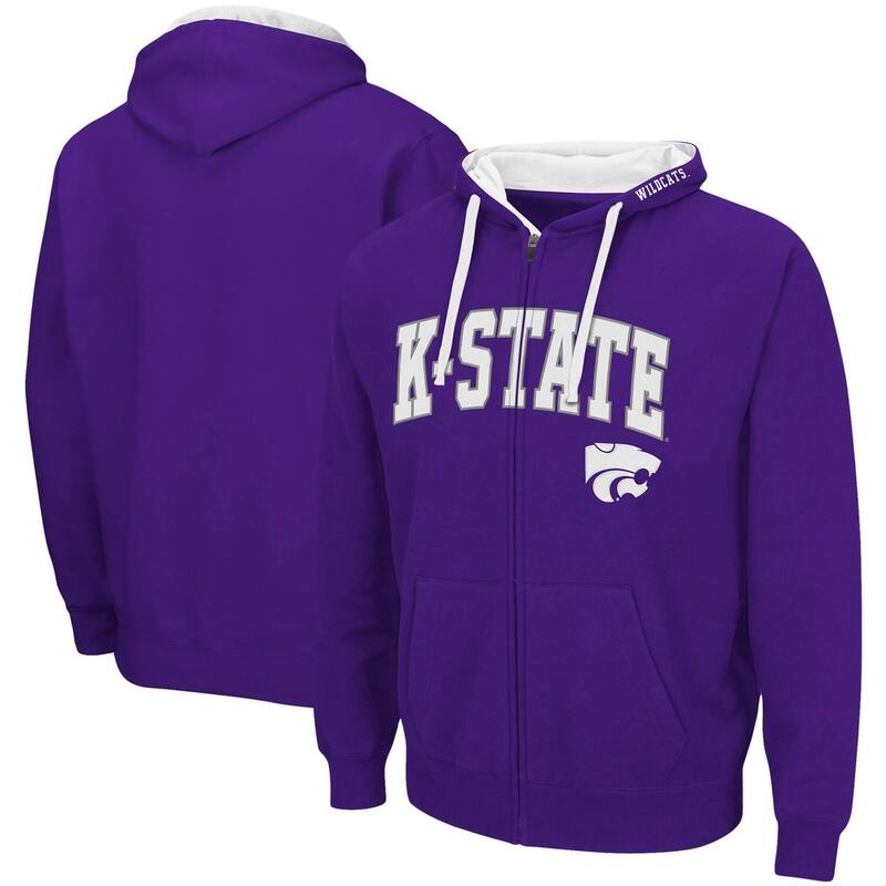コロシアム メンズ トップス Tシャツ トール パーカー Men's Colosseum Purple Kansastate Wildcats Big & Tall Full-Zip Hoodie Kst Purple パープル