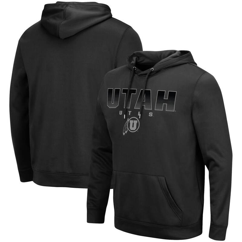 コロシアム メンズ トップス Tシャツ パーカー Men's Colosseum Black Utah Utes Blackout 3.0 Pullover Hoodie Ute Black ブラック