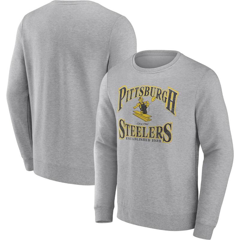 ファナティクス メンズ トップス Tシャツ スウェット Men's Fanatics Branded Heathered Charcoal Pittsburgh Steelers Playability Pullover Sweatshirt Stl Charco チャコール
