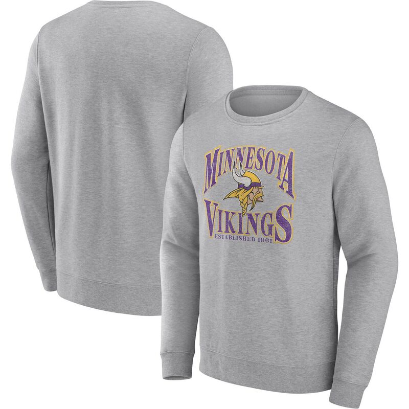 ファナティクス メンズ トップス Tシャツ スウェット Men's Fanatics Branded Heathered Charcoal Minnesota Vikings Playability Pullover Sweatshirt Mvk Charco チャコール
