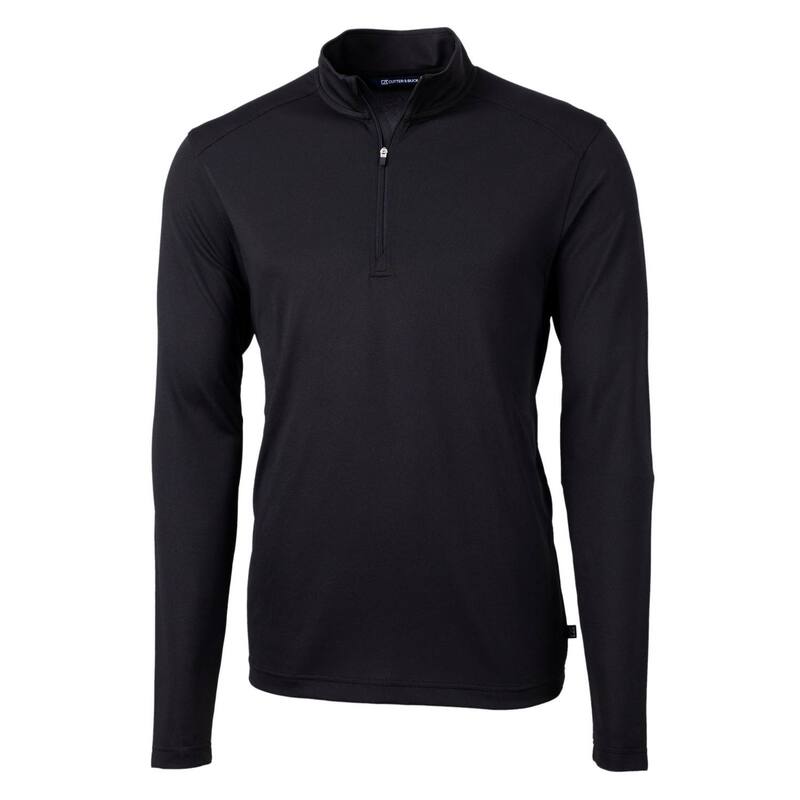 カッターアンドバック メンズ アウター ジャケット・ブルゾン ハーフジップ Cutter & Buck Virtueco Pique Recycled Quarter Zip Mens Pullover Black ブラック