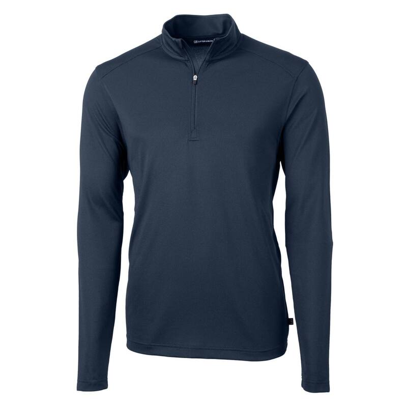 カッターアンドバック メンズ アウター ジャケット・ブルゾン ハーフジップ Cutter & Buck Virtueco Pique Recycled Quarter Zip Mens Pullover Navy Blue ネイビー