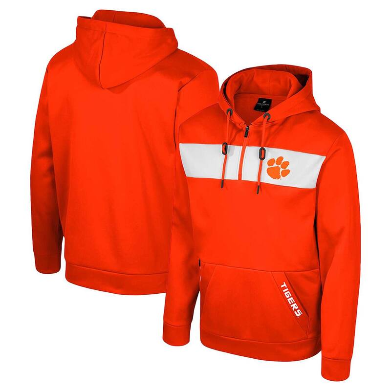 コロシアム メンズ トップス Tシャツ パーカー Men's Colosseum Orange Clemson Tigers Quarter-Zip Hoodie Clm Orange オレンジ