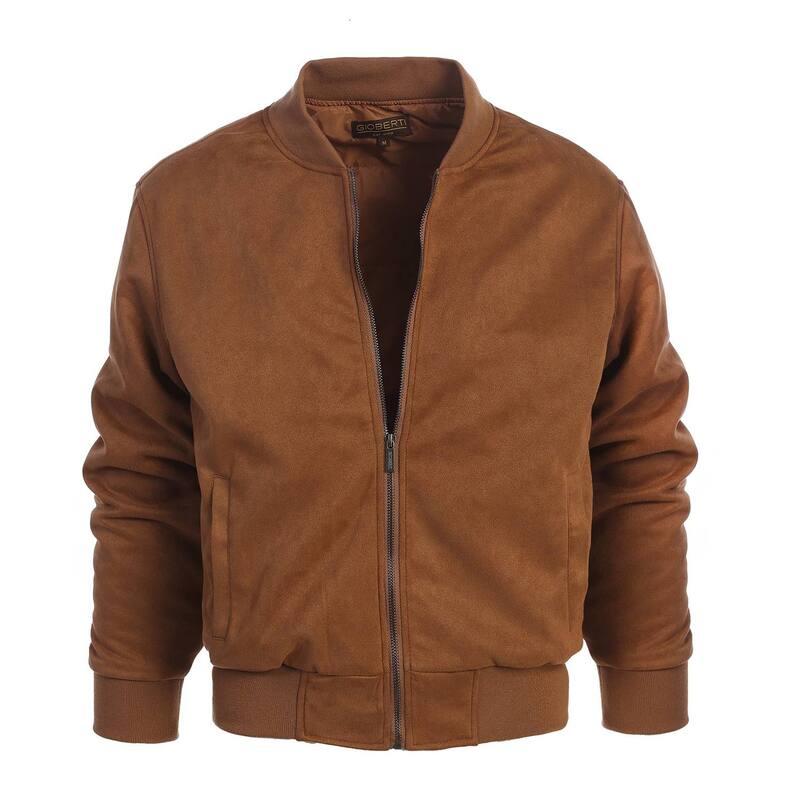 ジョベルティ メンズ アウター ジャケット・ブルゾン スエード Gioberti Men's Faux Suede Bomber Jacket with Warm Light Inner Padding Camel キャメル｜ReVida 店