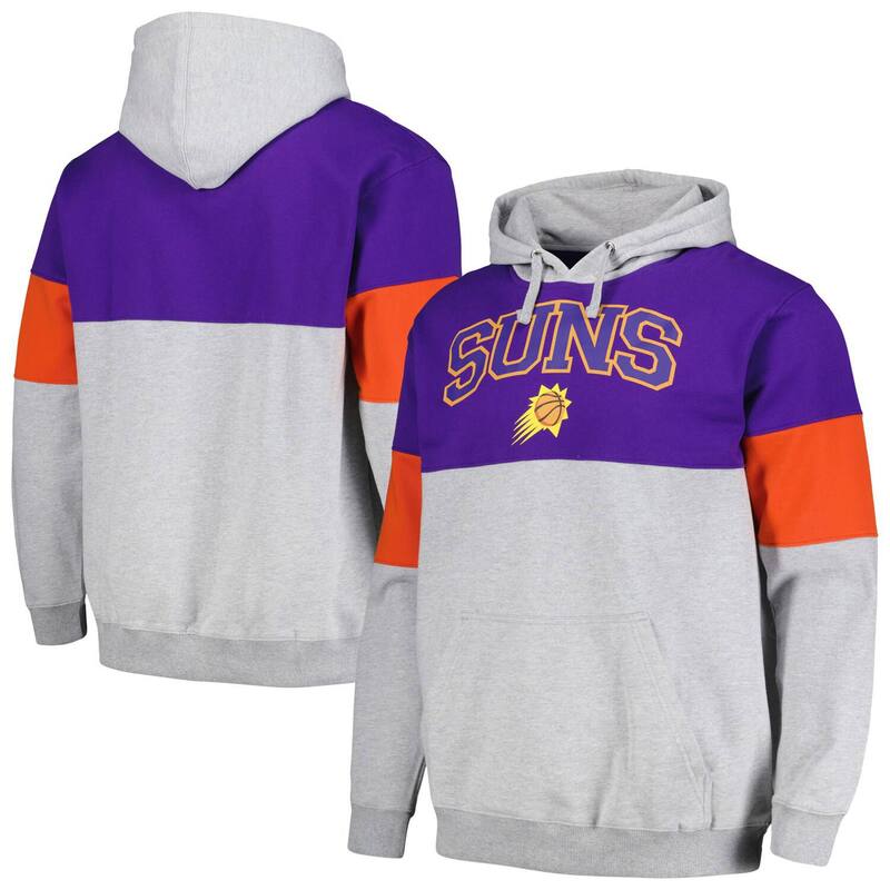 アンブランデッド メンズ トップス Tシャツ コントラスト パーカー Unbranded Men's Fanatics Branded Purple Phoenix Suns Contrast Pieced Pullover Hoodie Phx Purple パープル