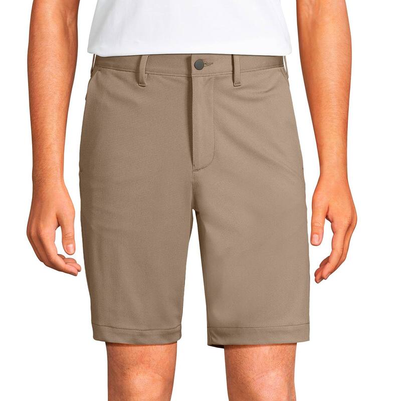 ランズエンド メンズ ボトムス ハーフパンツ・ショーツ ショートパンツ Men's Lands' End Traditional-Fit 9-inch Flex Performance Golf Shorts Khaki カーキ｜ReVida 店