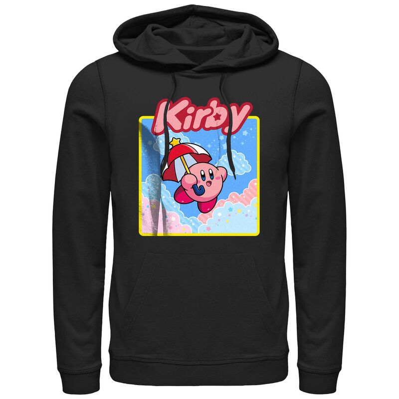アニメ文字記号 メンズ トップス プルオーバー パーカー グラフィック Licensed Character Men\u0027s Kirby Starry Box Graphic Hoodie Black 黒いこと