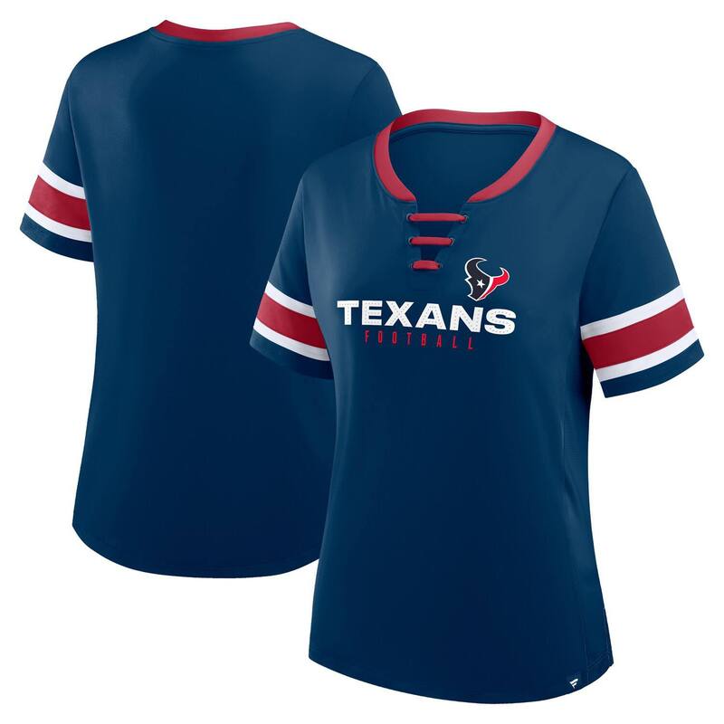 ファナティクス レディース トップス Tシャツ プラスサイズ レース Women's Fanatics Navy Houston Texans Plusize Red Zone Athena Lace-Up V-Notch Neck T-Shirtxs Navy ネイビー 11,886円