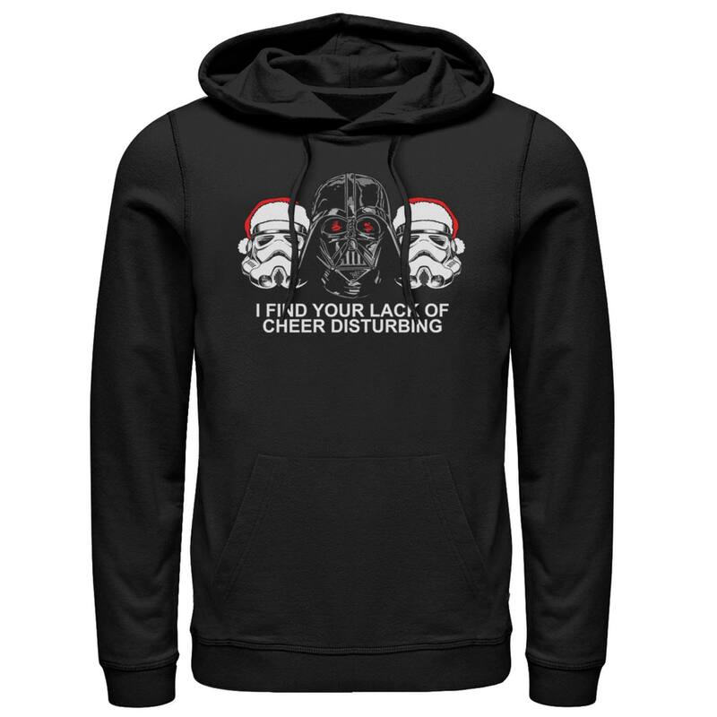 アニメキャラクター メンズ トップス Tシャツ パーカー Licensed Character Men'star Wars Vader Trooper Lack Of Cheer Disturbing Hoodie Black ブラック