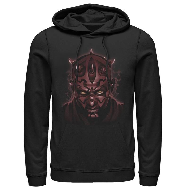 はやりっ児 ウォーズ メンズ トップス プルオーバー パーカー Men\u0027star Wars Darth Maul Dark Glare Portrait Hoodie Black 黒いこと