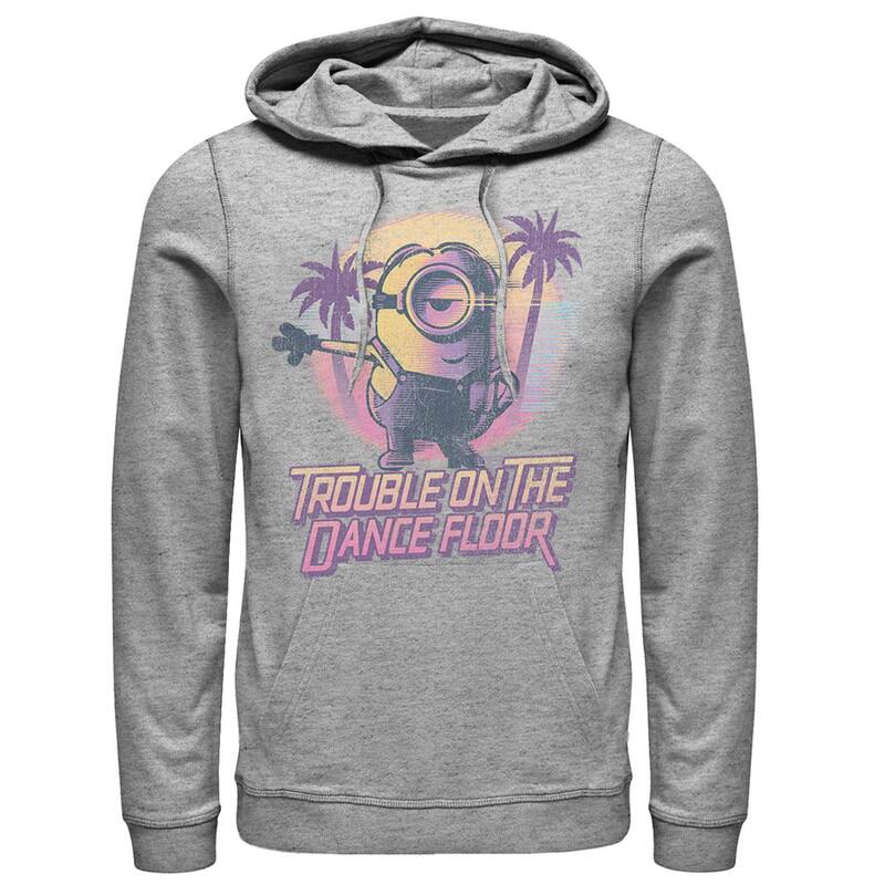 アニメキャラクター メンズ トップス Tシャツ ミニ パーカー Licensed Character Men's Despicable Me Minions Tropical Dance Trouble Pullover Hoodie Athletic Heather ヘザー