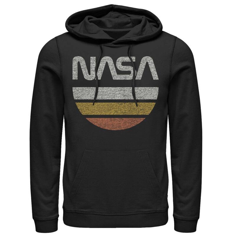 アニメ文字記号 メンズ トップス プルオーバー パーカー グラフィック Licensed Character Men\u0027s NASA Half Moon Graphic Hoodie Black 黒いこと
