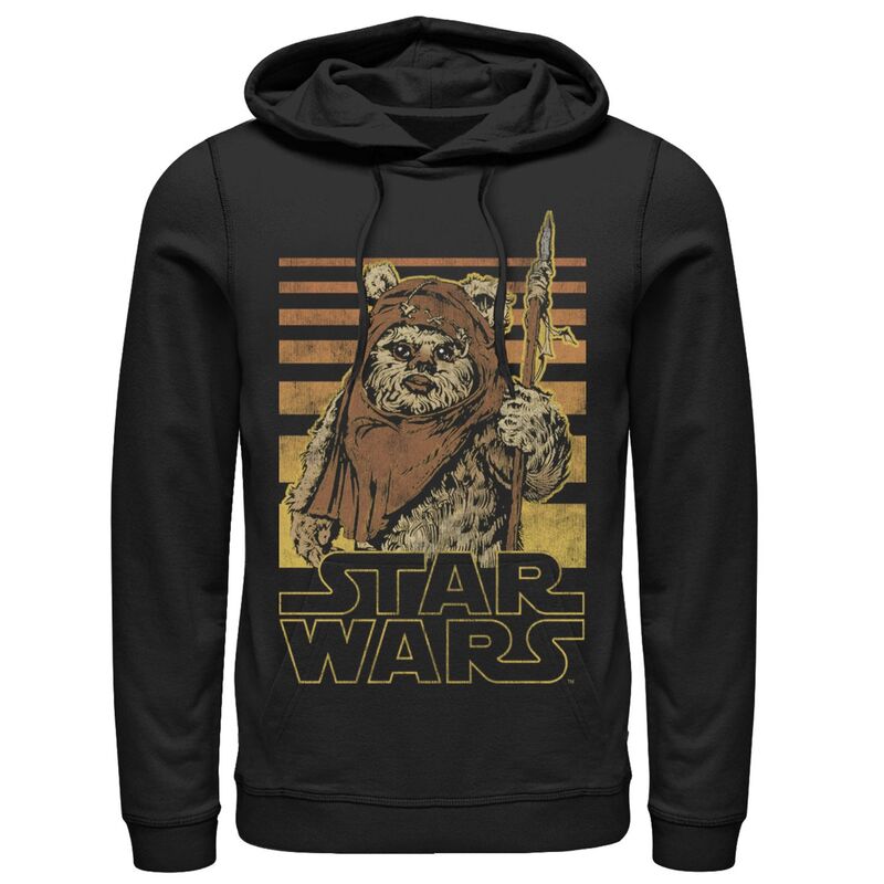 はやりっ児 ウォーズ メンズ トップス プルオーバー パーカー グラフィック Men\u0027star Wars Wicket Retro Ewok Sunset Halftone Graphic Hoodie Black 黒いこと