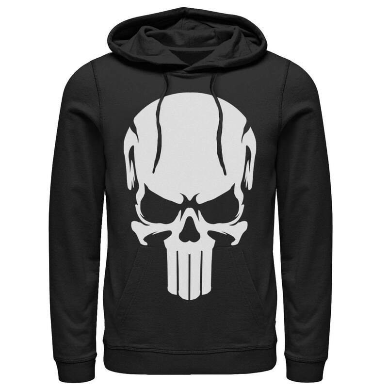 マーベル メンズ トップス Tシャツ パーカー Men's Marvel Punisher Skull Symbol Hoodie Black ブラック