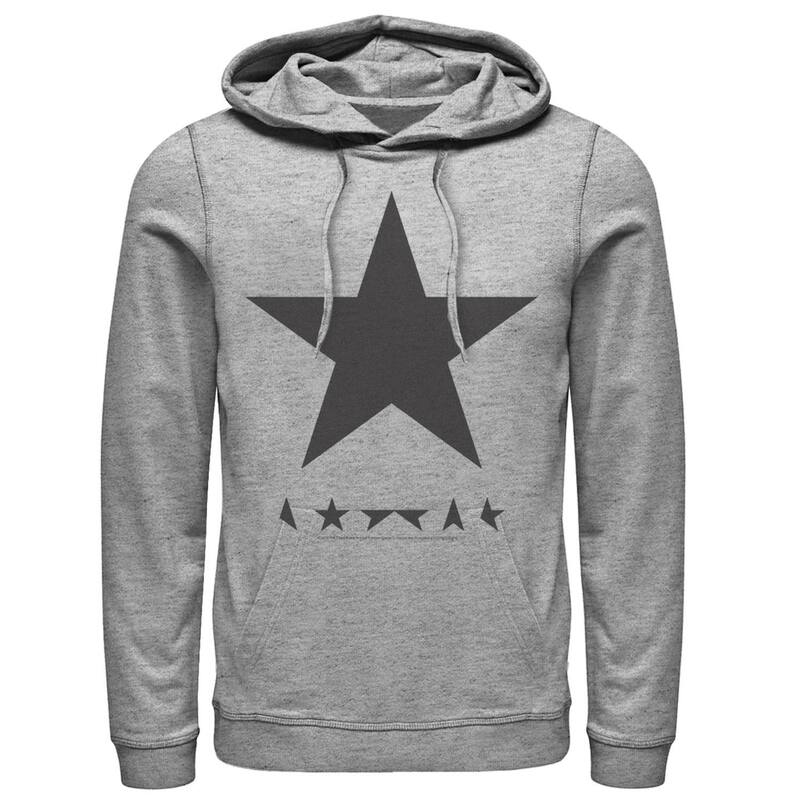 アニメ文字記号 メンズ トップス プルオーバー パーカー Licensed Character Men\u0027s David Bowie Black Star Album Cover Hoodie Athletic Heather ギョリュウモドキ