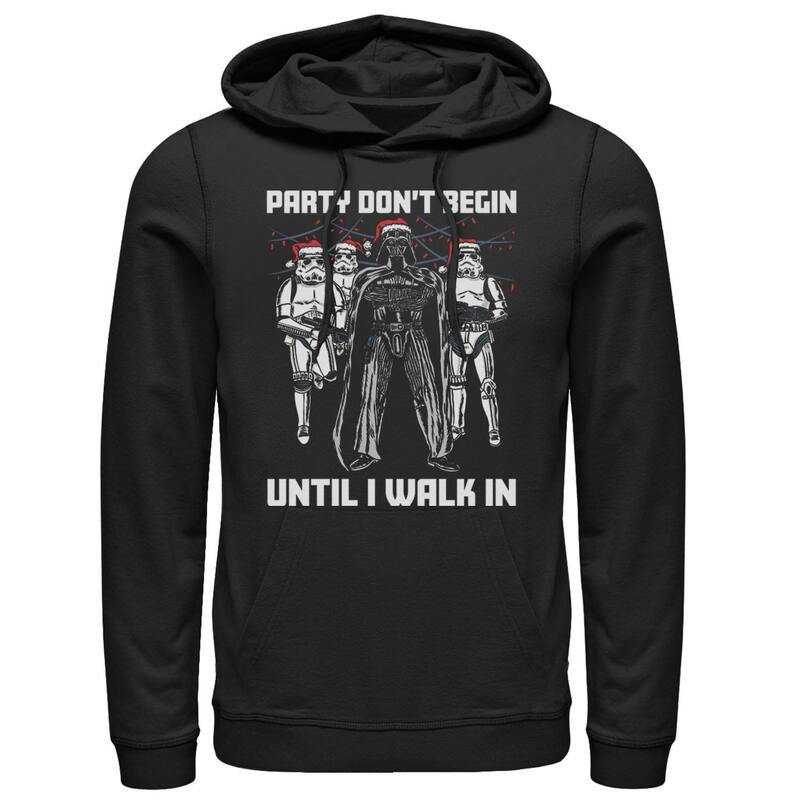 はやりっ児 ウォーズ メンズ トップス プルオーバー パーカー Men\u0027star Warsanta Vader Party When I Walk In Christmas Hoodie Black 黒いこと