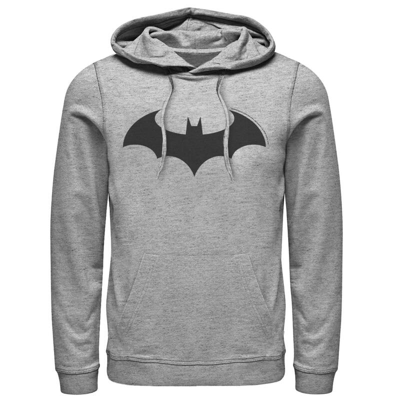 アニメ文字記号 メンズ トップス プルオーバー ロゴタイプ パーカー Licensed Character Men\u0027s DComics Batman Simple Bat Logo Hoodie Athletic Heather ギョリュウモドキ