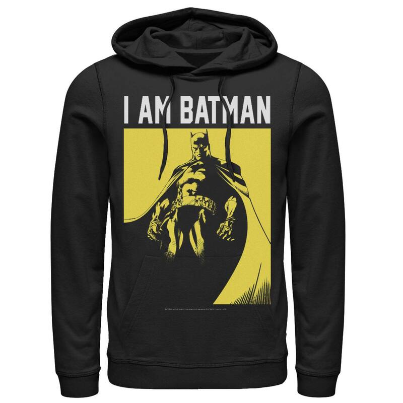 アニメ文字記号 メンズ トップス プルオーバー パーカー Licensed Character Men\u0027s I アメリシウム Batman Portrait Hoodie Black 黒いこと