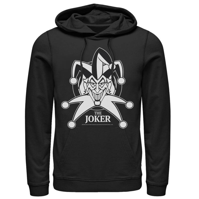 アニメ文字記号 メンズ トップス プルオーバー パーカー Licensed Character Men\u0027s DComics Joker Emblem Hoodie Black 黒いこと