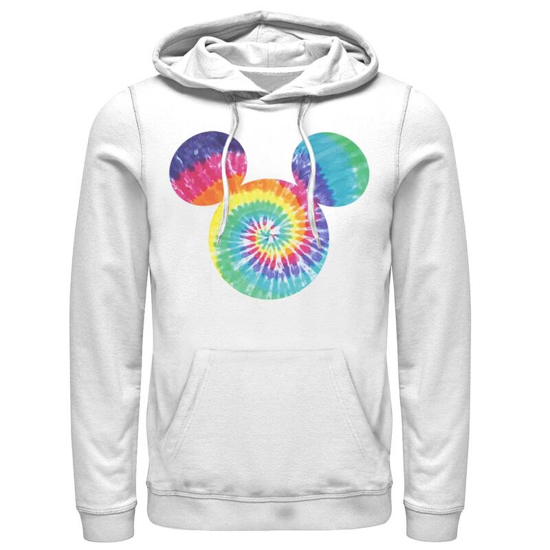 アニメ文字記号 メンズ トップス プルオーバー パーカー Licensed Character Disney\u0027s Mickey \u0026 Friends Mickey Mouse Men\u0027s Tie Dye Fill Hoodie White 白いこと