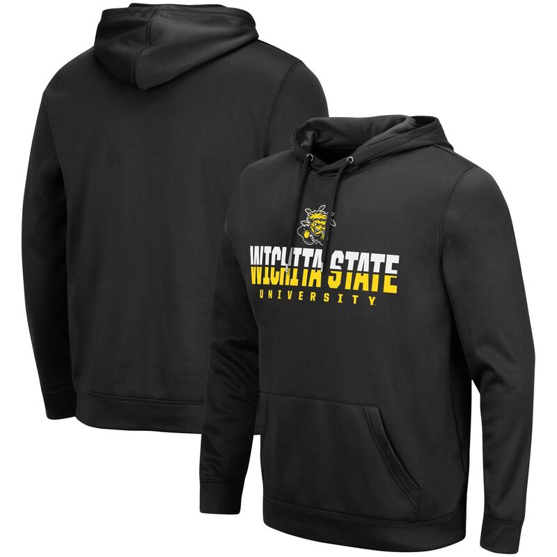 円形劇場 メンズ トップス プルオーバー パーカー Men\u0027s Colosseum Black Wichita State Shockers Lantern Pullover Hoodie Wst Black 黒いこと