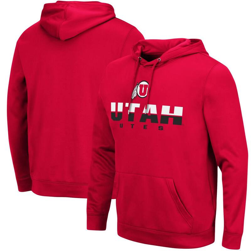 円形劇場 メンズ トップス プルオーバー パーカー Men\u0027s Colosseum Red Utah Utes Lantern Pullover Hoodie Ute Red 赤いこと
