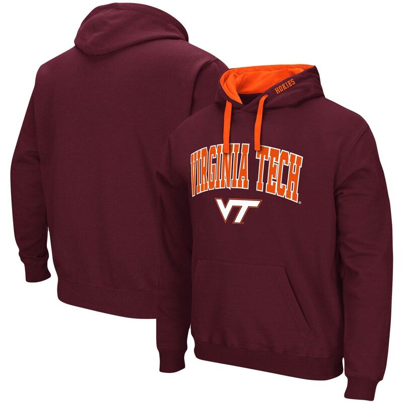 コロシアム メンズ トップス Tシャツ トール ロゴ パーカー Men's Colosseumaroon Virginia Techokies Big & Tall Arch & Logo 2.0 Pullover Hoodie Vat Red レッド