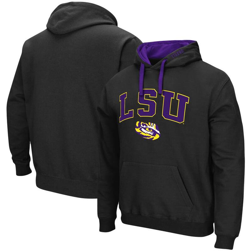 円形劇場 メンズ トップス プルオーバー トール ロゴタイプ パーカー Men\u0027s Colosseum Black LSU Tigers Big \u0026 Tall Arch \u0026 Logo 2.0 Pullover Hoodie Lsu Black 黒いこと