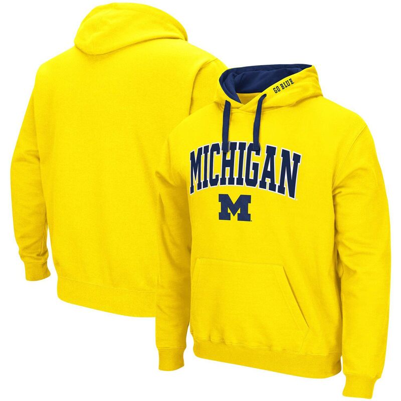 円形劇場 メンズ トップス プルオーバー トール ロゴタイプ パーカー Men\u0027s Colosseumaize Michigan Wolverines Big \u0026 Tall Arch \u0026 Logo 2.0 Pullover Hoodie Mic Gold ゴールド