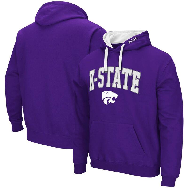 コロシアム メンズ トップス Tシャツ トール ロゴ パーカー Men's Colosseum Purple Kansastate Wildcats Big & Tall Arch & Logo 2.0 Pullover Hoodie Kst Purple パープル