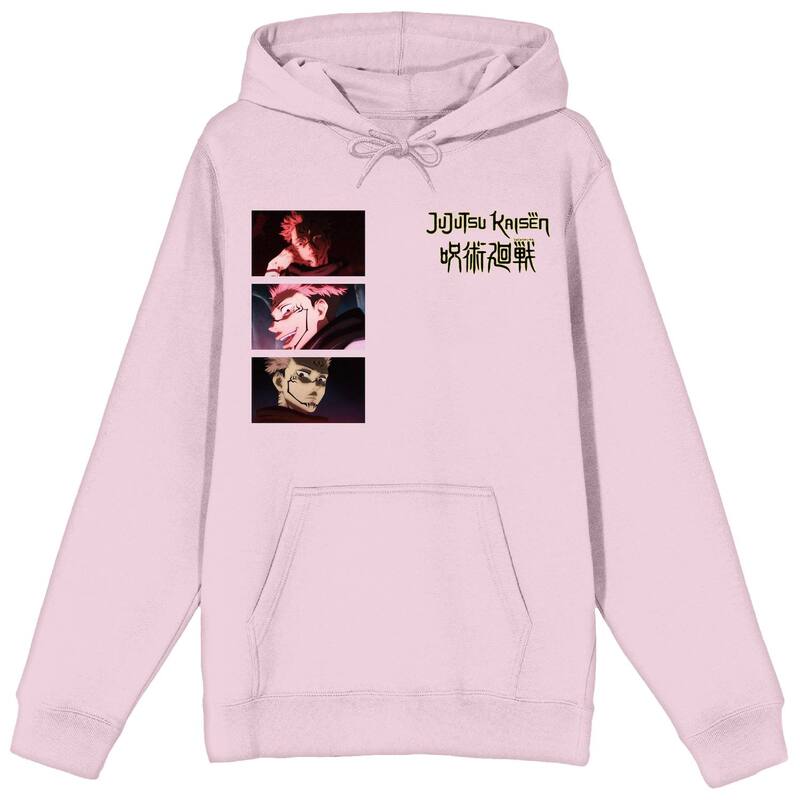 アニメキャラクター メンズ トップス Tシャツ パーカー Licensed Character Men's Jujutsu Kaisen Multi Hoodie Pink ピンク｜ReVida 店