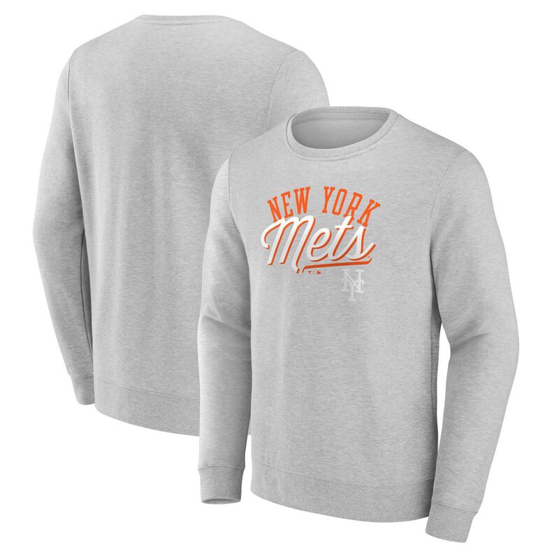 ファナティクス メンズ トップス Tシャツ スウェット Men's Fanatics Heather Gray New York Metsimplicity Pullover Sweatshirt Met Grey グレー