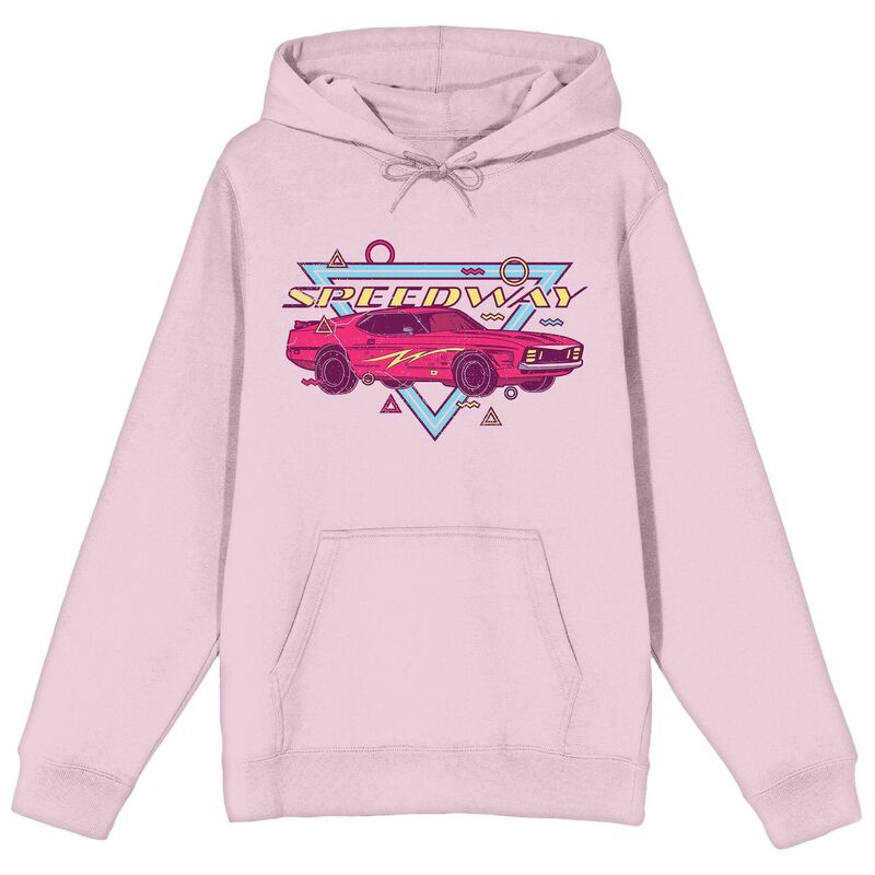 アニメキャラクター メンズ トップス Tシャツ パーカー グラフィック Licensed Character Men's Retro Muscle Car Speedway Graphic Hoodie Pink ピンク 14,414円