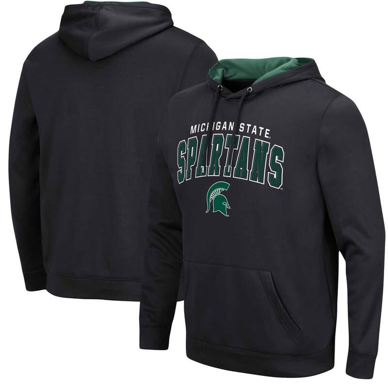 円形劇場 メンズ トップス プルオーバー パーカー Men\u0027s Colosseum Black Michigan State Spartans Resistance Pullover Hoodie Msu Black 黒いこと