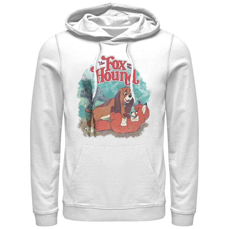 ウォルトディズニー メンズ トップス プルオーバー パーカー グラフィック Disney\u0027s The Fox And The Hound Men\u0027s Graphic Hoodie White 白いこと