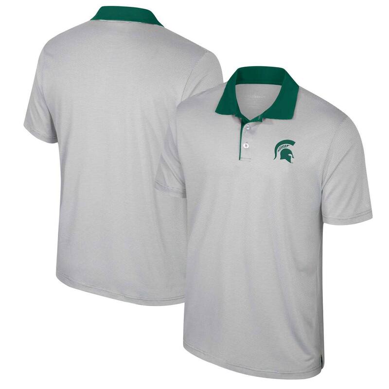 コロシアム メンズ トップス Tシャツ ポロシャツ トール Men's Colosseum Gray Michigan State Spartans Big & Tall Tuck Striped Polo Msu Grey グレー 13,675円