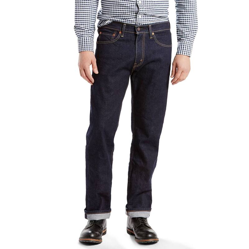 リーバイス メンズ ボトムス デニムパンツ レギュラーフィット ジーンズ Men's Levi's 505 Regular Fit Stretch Jeans Rinsed｜ReVida 店