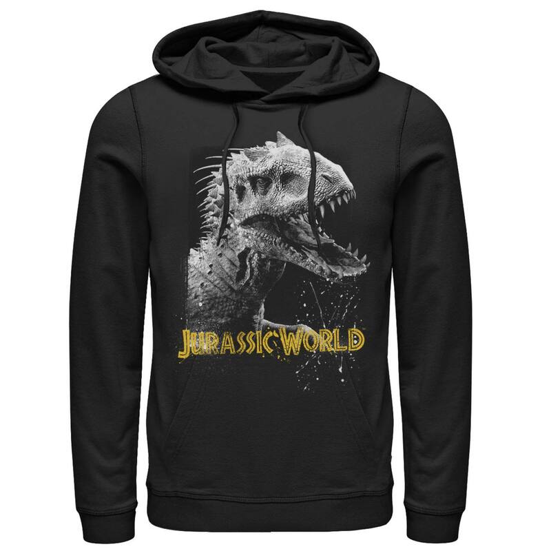 アニメ文字記号 メンズ トップス プルオーバー パーカー グラフィック Licensed Character Men\u0027s Jurassic World Indominus Rex Profile View Graphic Pullover Hoodie Black 黒いこと