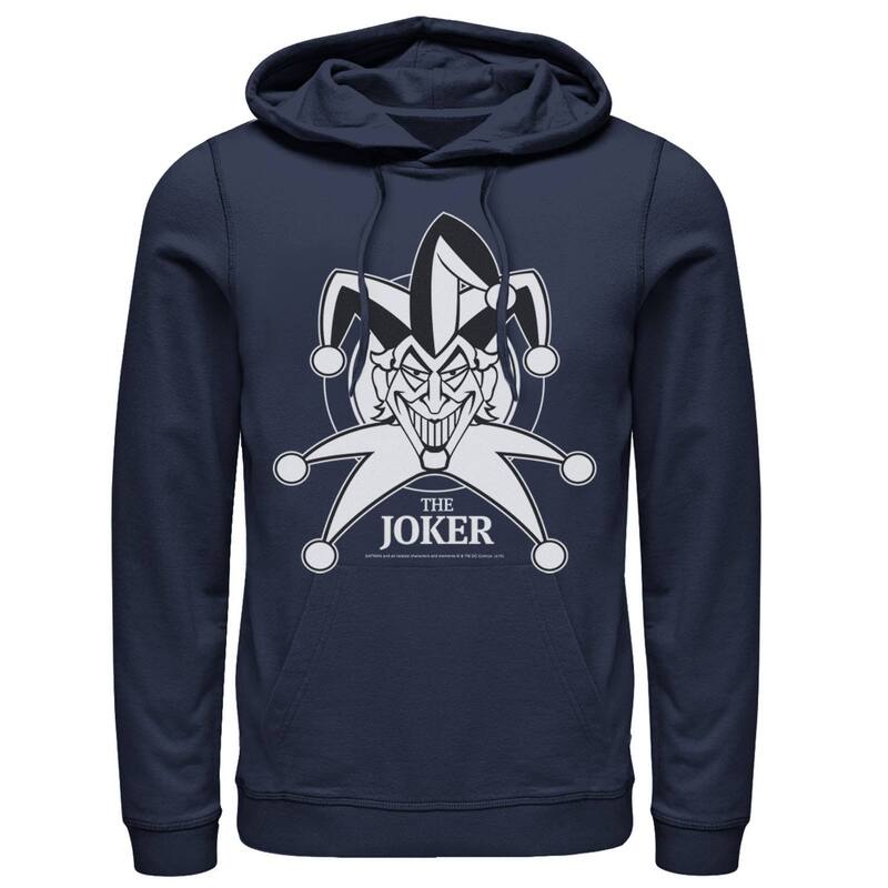 アニメ文字記号 メンズ トップス プルオーバー パーカー Licensed Character Men\u0027s DComics Joker Emblem Hoodie Navy 米国海軍