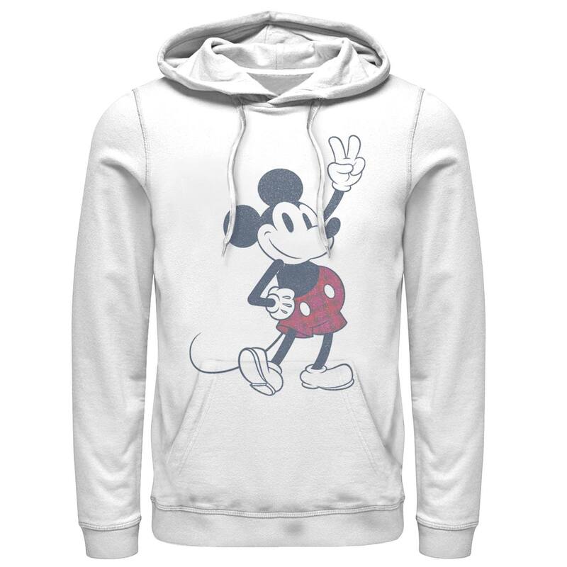 ディズニー メンズ トップス Tシャツ ショートパンツ パーカー Disney's Mickey & Friends Mickey Mouse Men's Plaid Shorts Hoodie White ホワイト