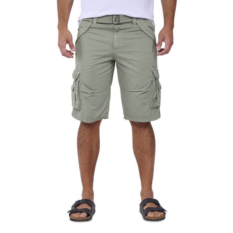 エックス花の冠 メンズ ボトムス 二分の一ズボン下・さる股引き Men\u0027s Xray Beltedouble-Pocket Bermuda Cargo Leaf Green 緑であること