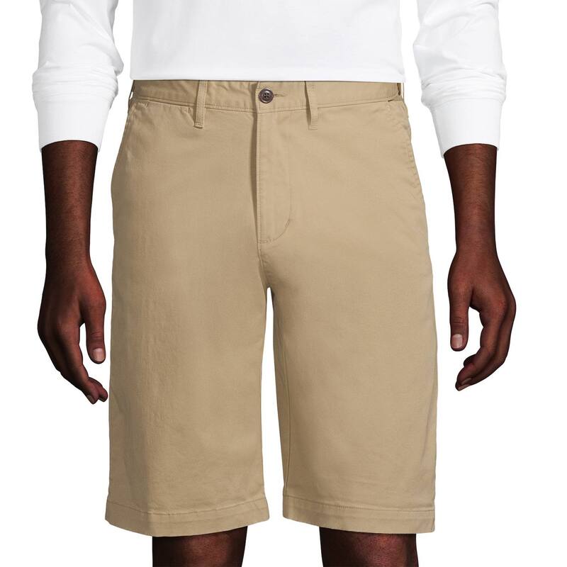ランズエンド メンズ ボトムス ハーフパンツ・ショーツ トール ショートパンツ Big & Tallands' End 11-Inch Comfort-Waist Knockabout Chino Shorts Khaki カーキ｜ReVida 店