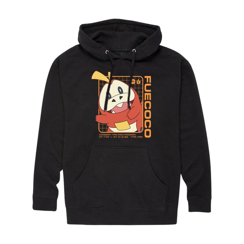 アニメキャラクター メンズ トップス Tシャツ パーカー グラフィック Licensed Character Men's Pokemon Fuecoco Stats Graphic Hoodie Black ブラック｜ReVida 店 9,926円