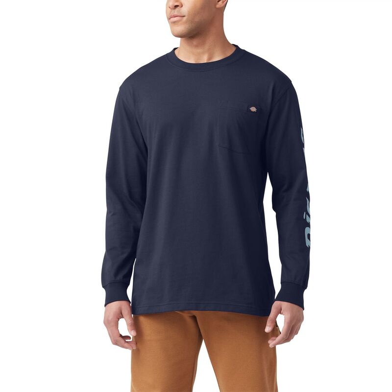 ディッキーズ メンズ トップス プルオーバー グラフィック Men\u0027s Dickies Wordmark Graphic Long Sleeve Tee Black Iris 黒いこと
