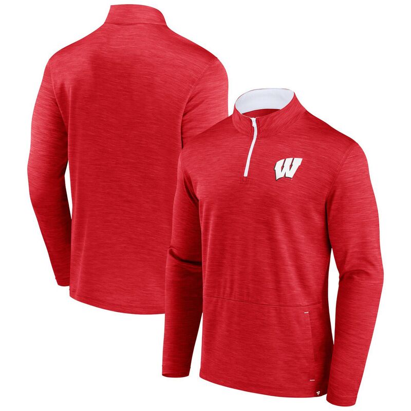 ファナティクス メンズ アウター ジャケット・ブルゾン Men's Fanatics Branded Red Wisconsin Badgers Classic Homefield Quarter-Zip Top Wis Red レッド|ReVida 店